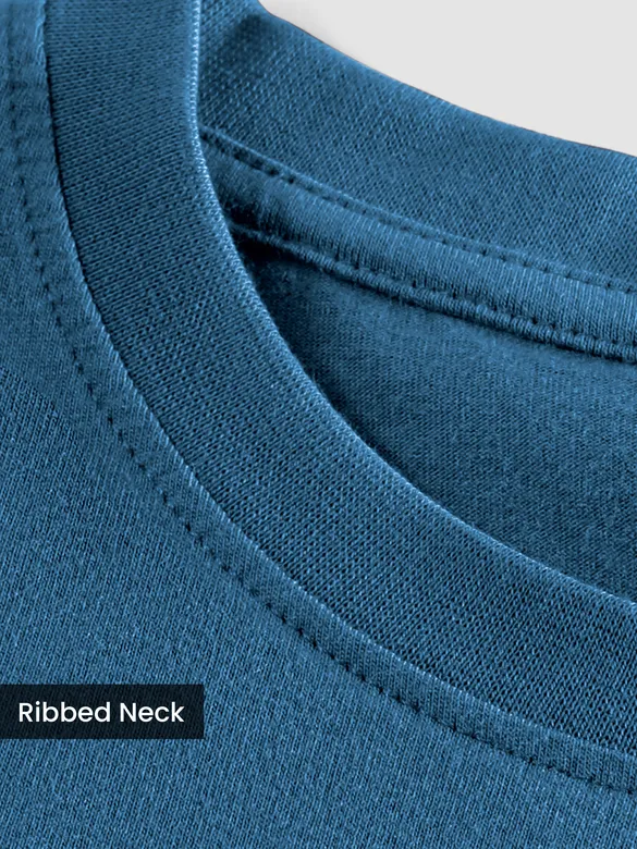 Teal Blue Plain T-shirt