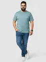 Plain Dream Blue Plus Size T-Shirt
