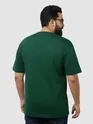 Plain Bottle Green Plus Size T-Shirt