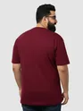 Plain Burgundy Plus Size T-Shirts