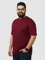 Plain Burgundy Plus Size T-Shirts