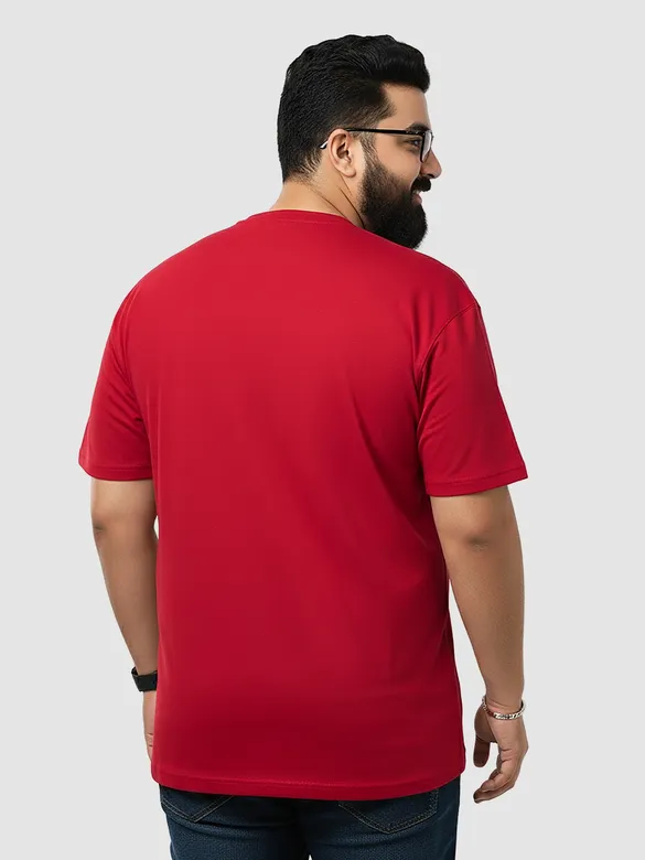 Plain Red Plus Size T-shirts