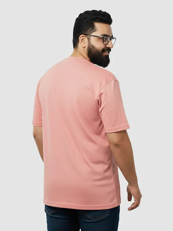 Plain Rose Pink Plus Size T-Shirt