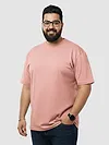 Plain Rose Pink Plus Size T-Shirt