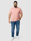 Plain Rose Pink Plus Size T-Shirt