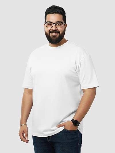 Plain White Plus Size T-shirt