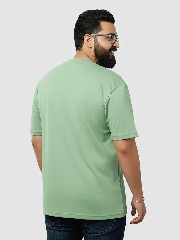 Plain Seafoam Green Plus Size T-Shirt