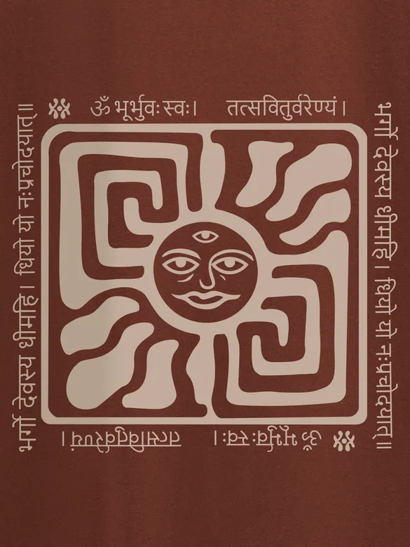 Gayatri Mantra Printed T-shirt for Men