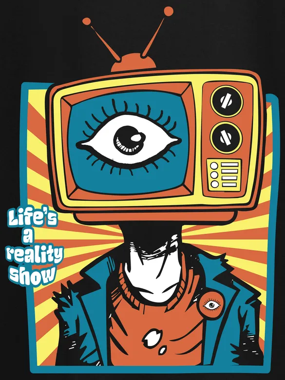 Life's A Reality Show Printed T-shirt for Men