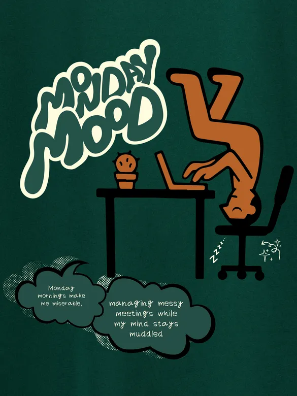 Monday Moody Printed T-shirt