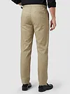 Khaki Side-Adjuster Cotton Slub Trousers