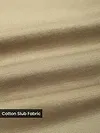 Khaki Side-Adjuster Cotton Slub Trousers