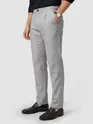 Light Grey Side-Adjuster Cotton Slub Trousers