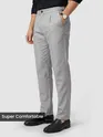 Light Grey Side-Adjuster Cotton Slub Trousers