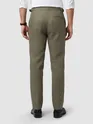 Olive Green Side-Adjuster Cotton Slub Trousers