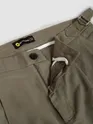 Olive Green Side-Adjuster Cotton Slub Trousers