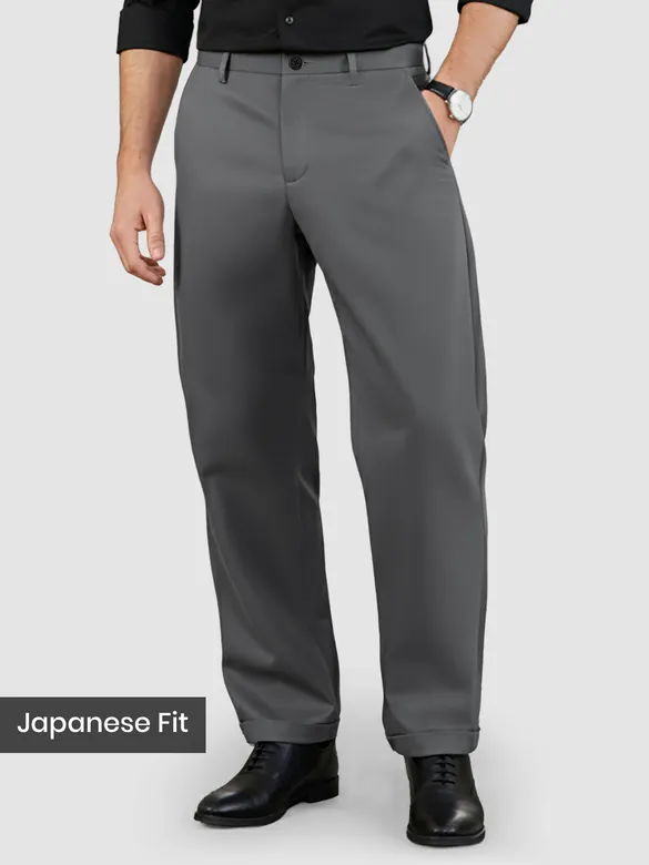 Grey Japanese Fit Pants