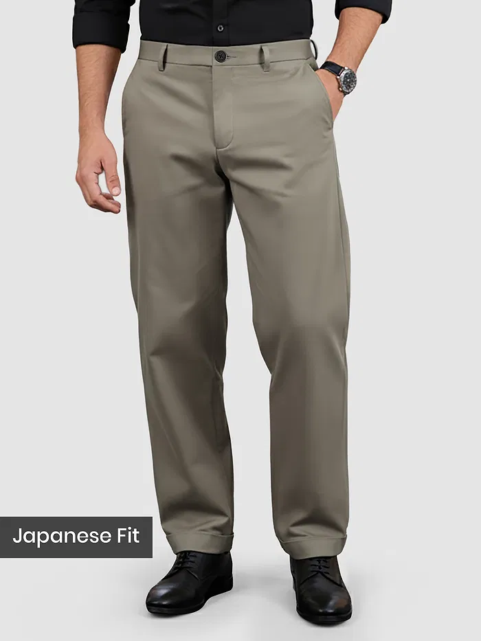 Warm Grey Japanese Fit Pants