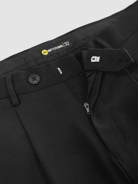 Black Solid Korean Pants