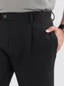 Black Solid Korean Pants