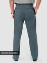Bluish Grey Solid Korean Pants