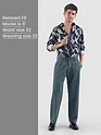 Bluish Grey Solid Korean Pants