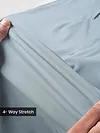 Stone Blue Solid Korean Pants
