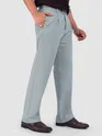 Stone Blue Solid Korean Pants
