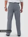Elephant Grey Relaxed Fit Stretch Korean Pants