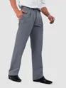 Elephant Grey Relaxed Fit Stretch Korean Pants