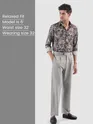 Light Grey Relaxed Fit Stretch Korean Pants