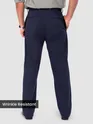 Navy Relaxed Fit Stretch Korean Pants