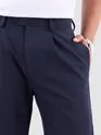Navy Relaxed Fit Stretch Korean Pants