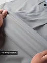 Silver Relaxed Fit Stretch Korean Pants