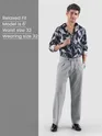 Silver Relaxed Fit Stretch Korean Pants