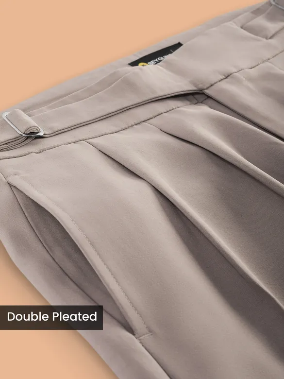 Clay Beige Lycra Gurkha Pants