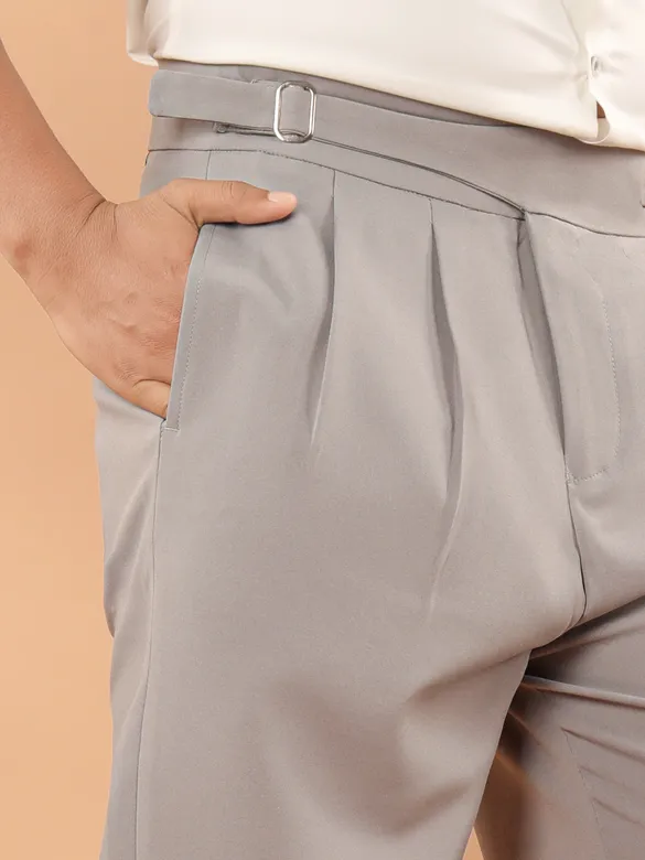 Clay Beige Lycra Gurkha Pants