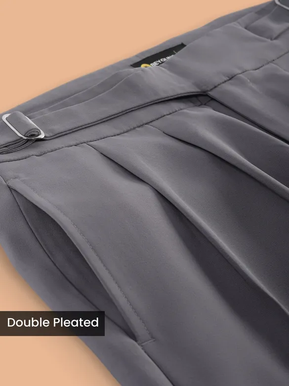 Dark Grey Lycra Gurkha Pants