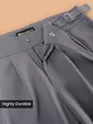 Dark Grey Lycra Gurkha Pants