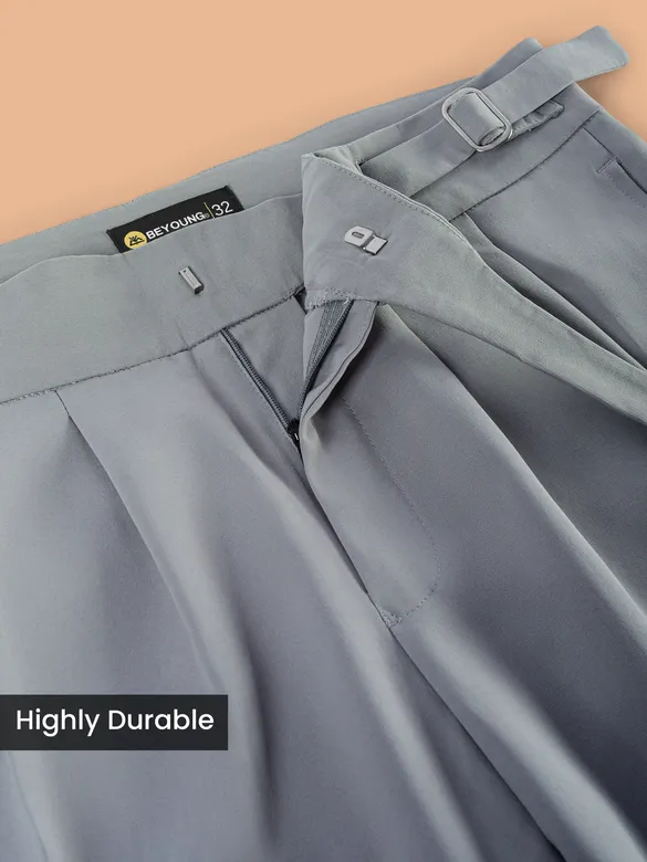 Light Grey Lycra Gurkha Pants