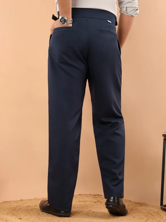 Navy Lycra Gurkha Pants