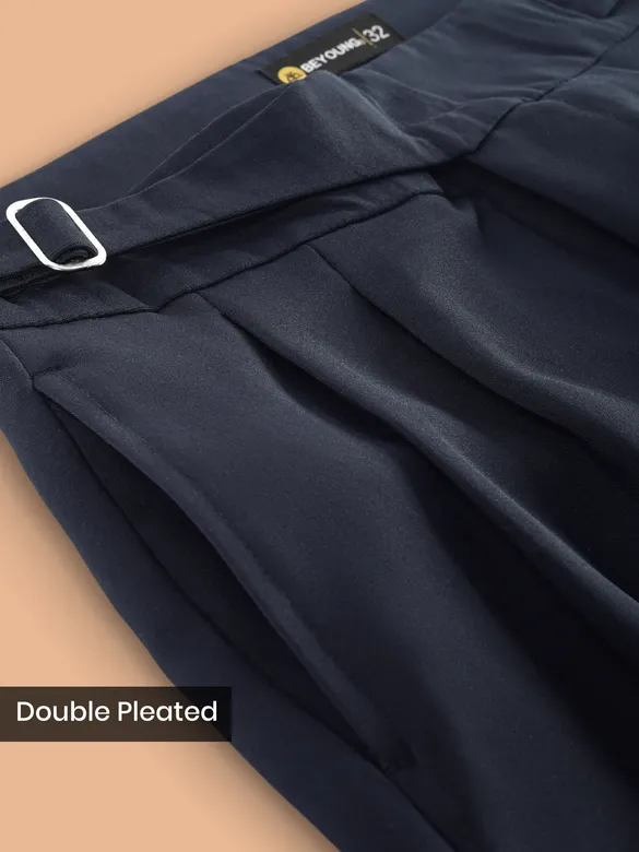Navy Lycra Gurkha Pants