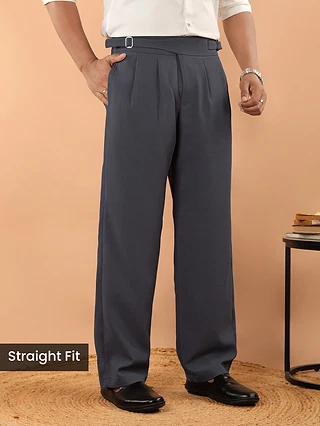 Charcoal Grey Lycra Gurkha Pants