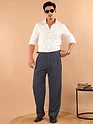 Charcoal Grey Lycra Gurkha Pants