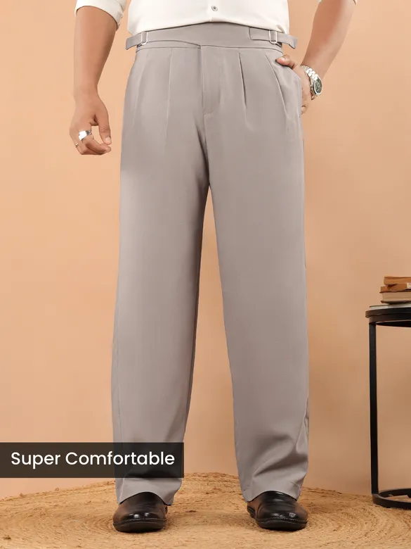 Clay Beige Lycra Gurkha Pants