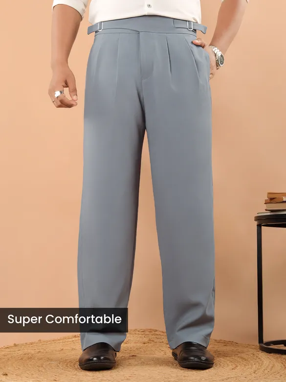 Light Grey Lycra Gurkha Pants