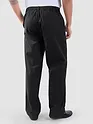 Black Cotton Slub Pleated Trousers