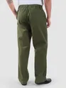 Cedar Green Cotton Slub Pleated Trousers