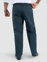Dark Blue Cotton Twill Straight Fit Trousers