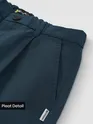 Dark Blue Cotton Twill Straight Fit Trousers